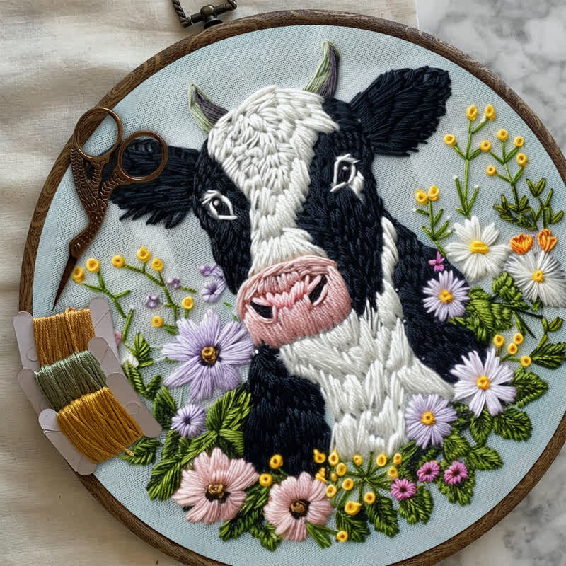 Rubbyoo Embroidery Kit - Floral Cow  - image 8