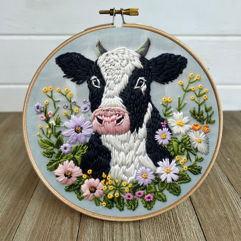 Rubbyoo Embroidery Kit - Floral Cow  - image 6
