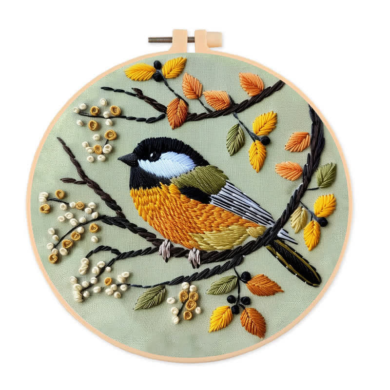 Rubbyoo Embroidery Kit - Chickadee - image 0