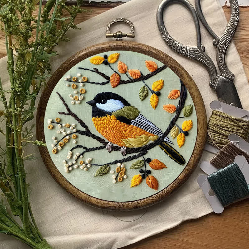 Rubbyoo Embroidery Kit - Chickadee - image 7