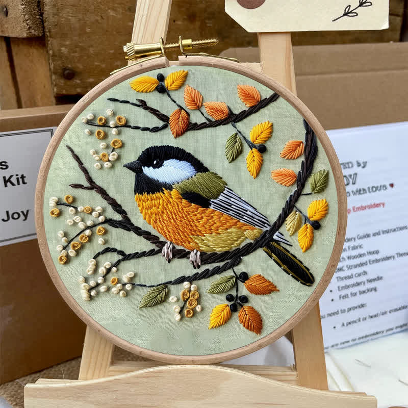 Rubbyoo Embroidery Kit - Chickadee - image 5
