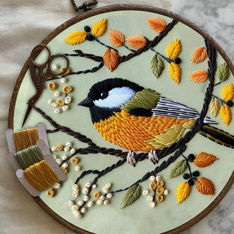 Rubbyoo Embroidery Kit - Chickadee - image 8