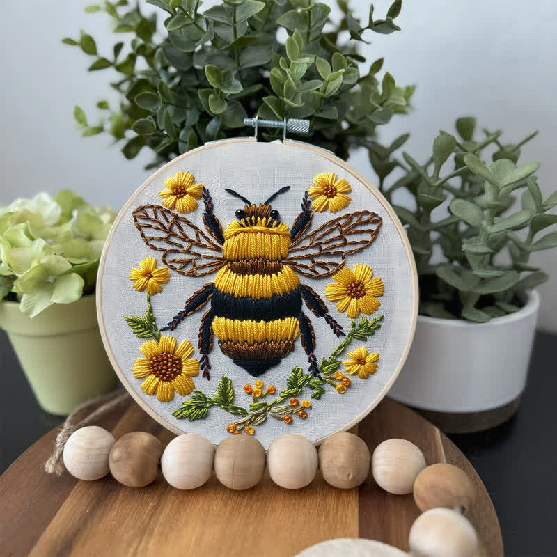 Rubbyoo Embroidery Kit - Bumble Bee Craft Kit For Beginner - image 2
