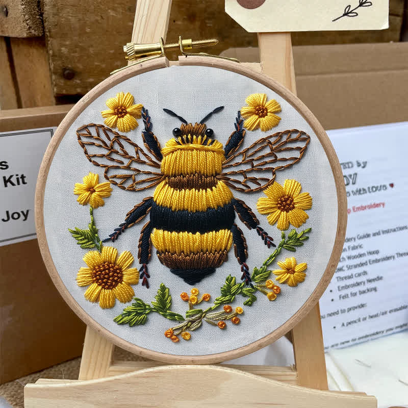 Rubbyoo Embroidery Kit - Bumble Bee Craft Kit For Beginner - image 5
