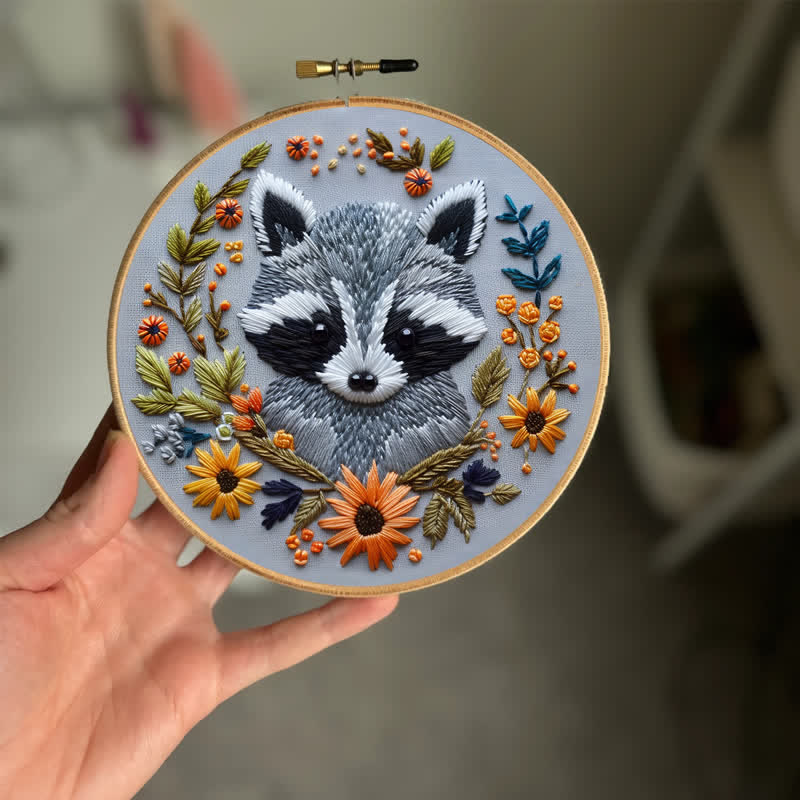 Rubbyoo Embroidery Kit - Baby Racoon - image 1