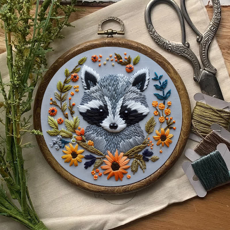 Rubbyoo Embroidery Kit - Baby Racoon - image 7