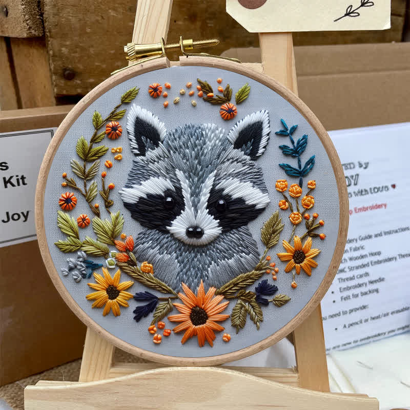 Rubbyoo Embroidery Kit - Baby Racoon - image 6