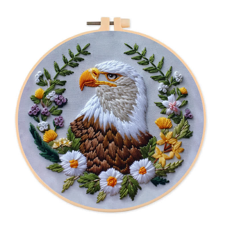 Rubbyoo Embroidery Kit - "Native Eagle" - 20*20cm - image 0