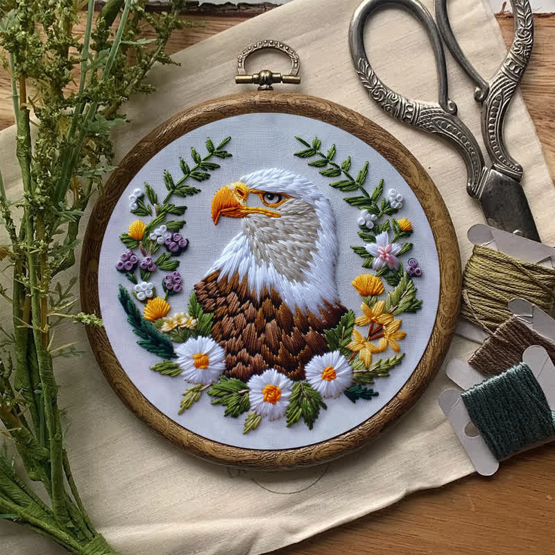 Rubbyoo Embroidery Kit - "Native Eagle" - image 8