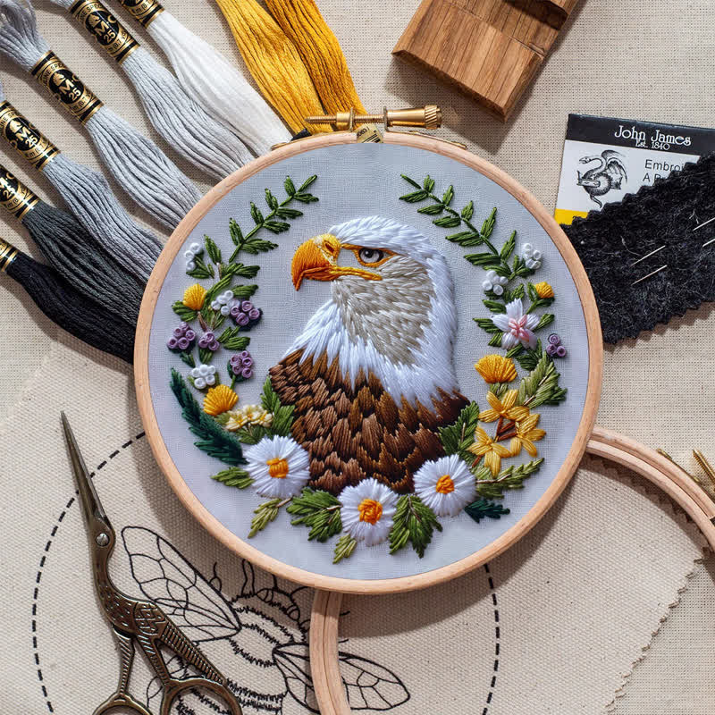 Rubbyoo Embroidery Kit - "Native Eagle" - image 9