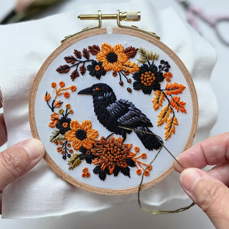 Rubbyoo Embroidery Kit - Raven - image 4
