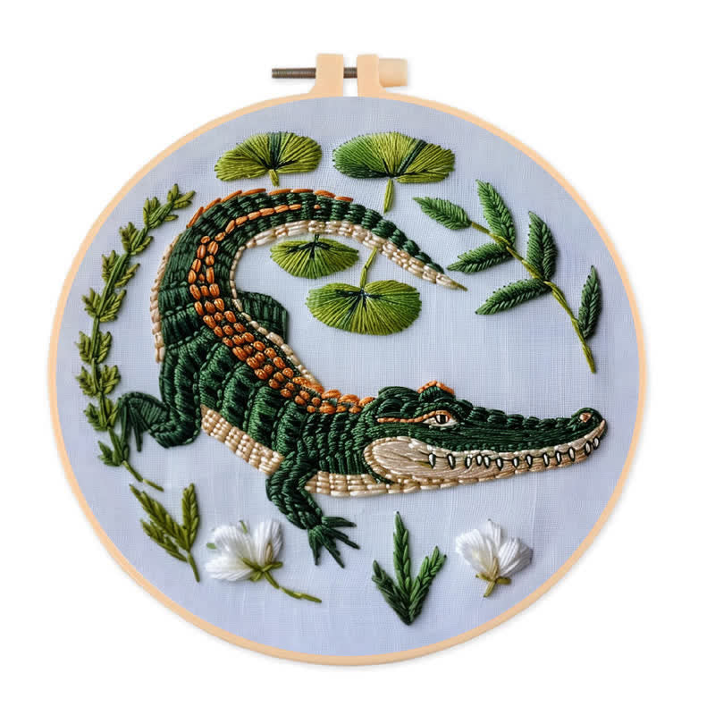 Rubbyoo Embroidery Kit - Alligator - 20*20cm - image 0
