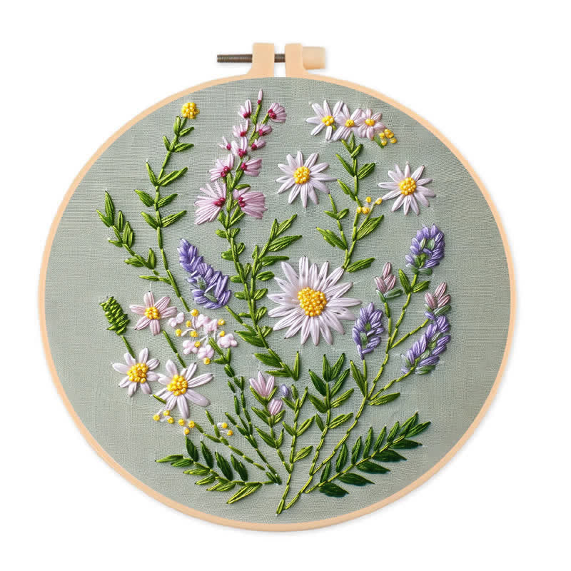 Rubbyoo Embroidery Kit - Wildflower Bouquet - 20*20cm - image 0