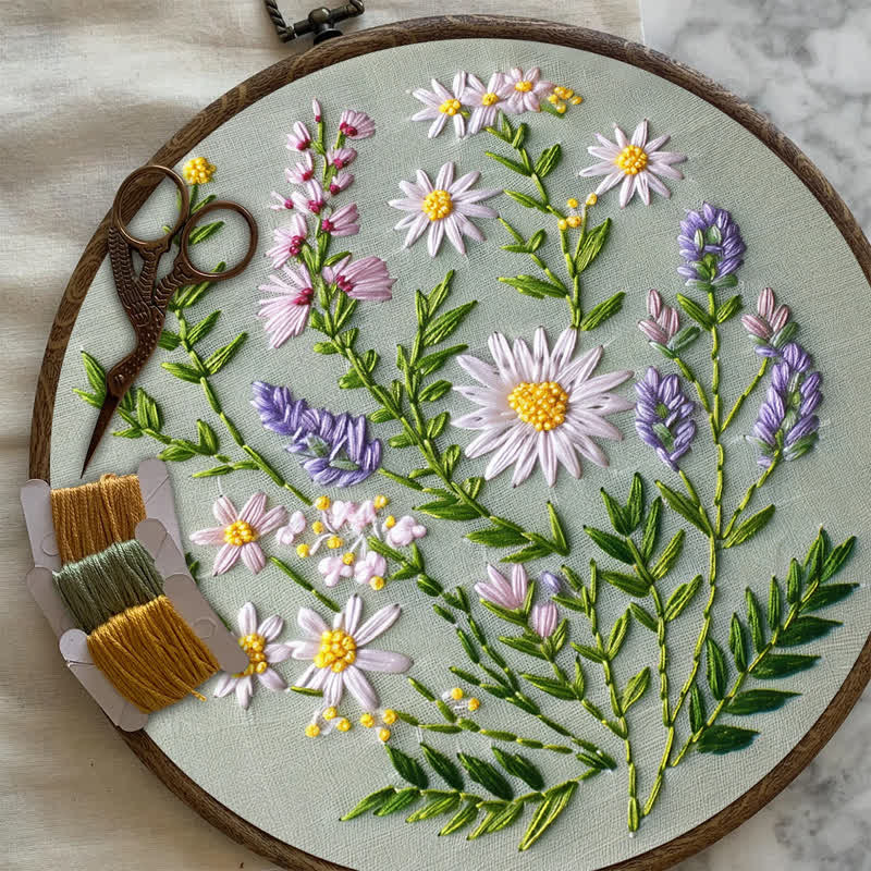 Rubbyoo Embroidery Kit - Wildflower Bouquet - image 5