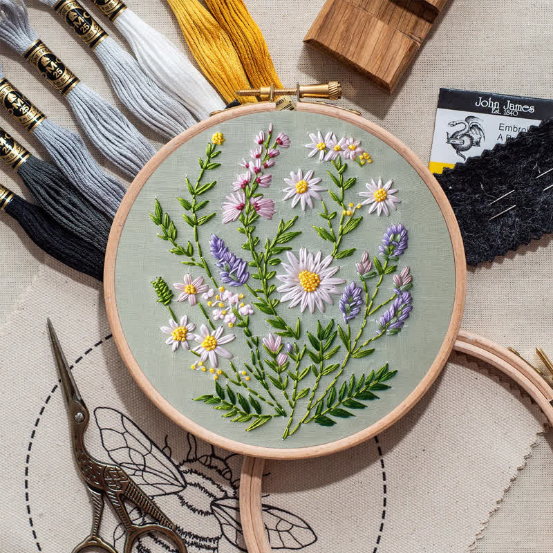 Rubbyoo Embroidery Kit - Wildflower Bouquet - image 9