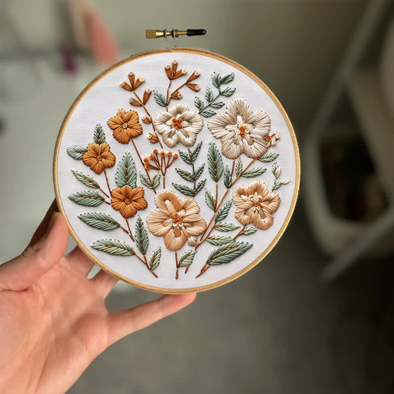 Rubbyoo Embroidery Kit - Autumn Flowers - image 1