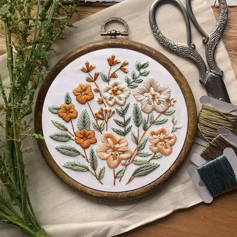 Rubbyoo Embroidery Kit - Autumn Flowers - image 8