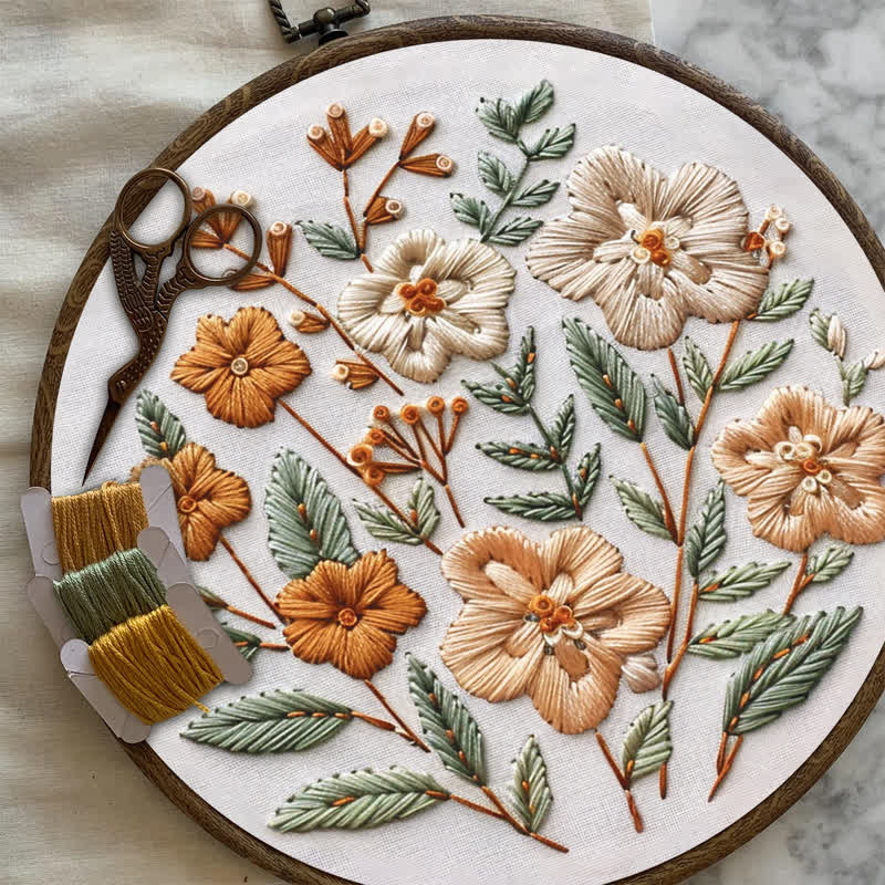 Rubbyoo Embroidery Kit - Autumn Flowers - image 7