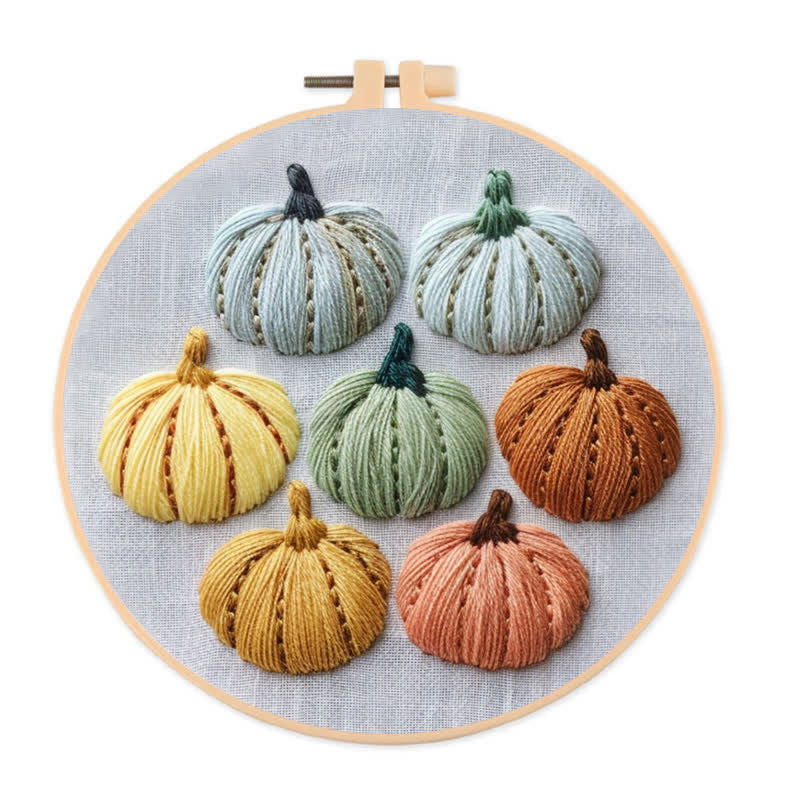 Rubbyoo Embroidery Kit - Pumpkins Halloween - 20*20cm - image 0