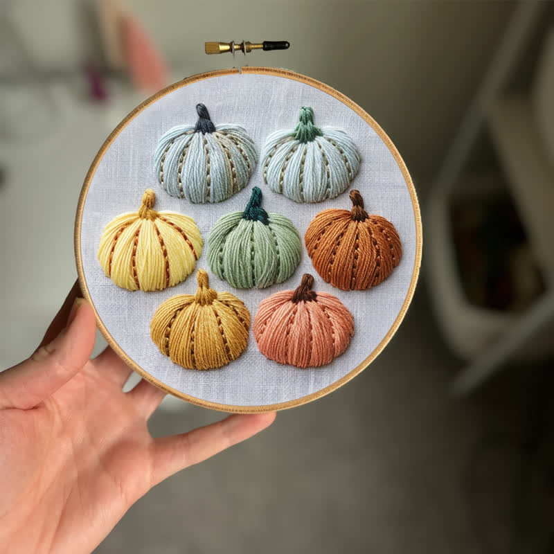 Rubbyoo Embroidery Kit - Pumpkins Halloween - image 1