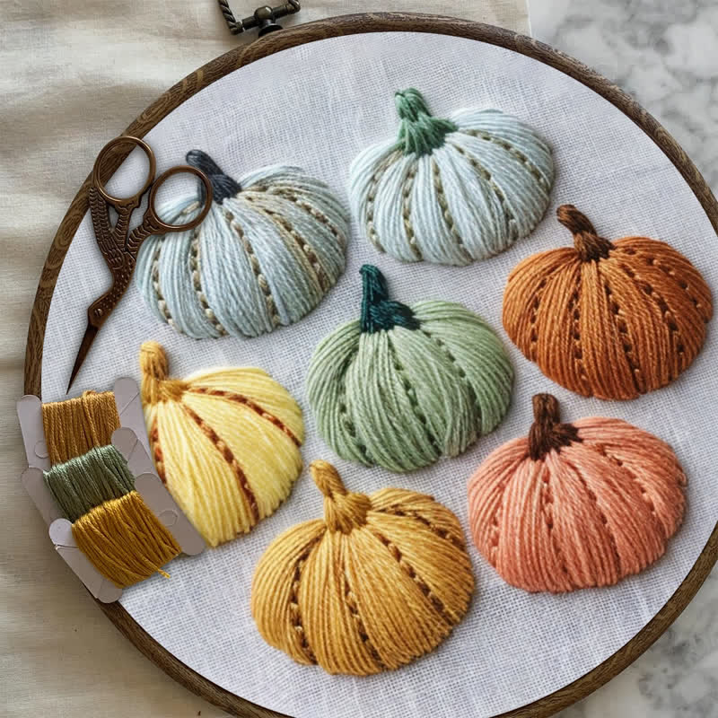 Rubbyoo Embroidery Kit - Pumpkins Halloween - image 8