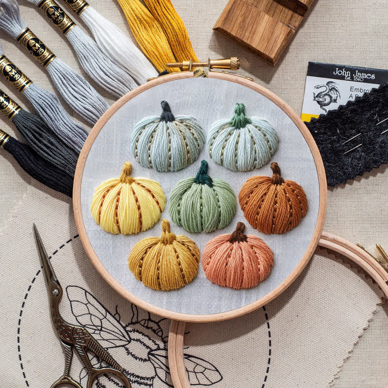 Rubbyoo Embroidery Kit - Pumpkins Halloween - image 9