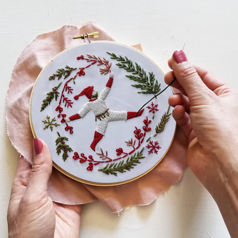 Rubbyoo Embroidery Kit - Christmas Carol  | Ten Lords A Leaping  - image 3