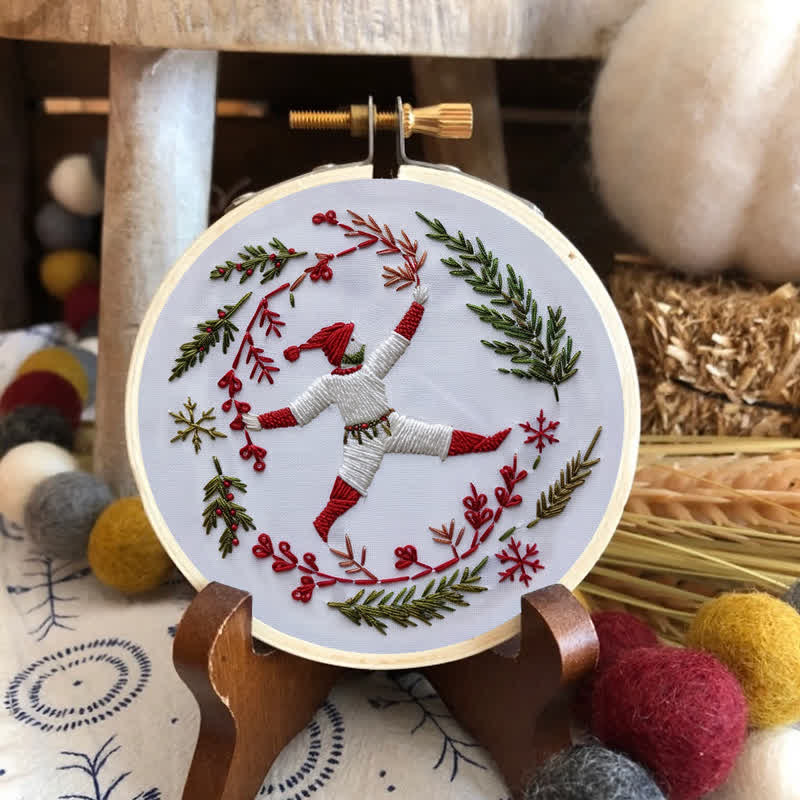 Rubbyoo Embroidery Kit - Christmas Carol  | Ten Lords A Leaping  - image 1