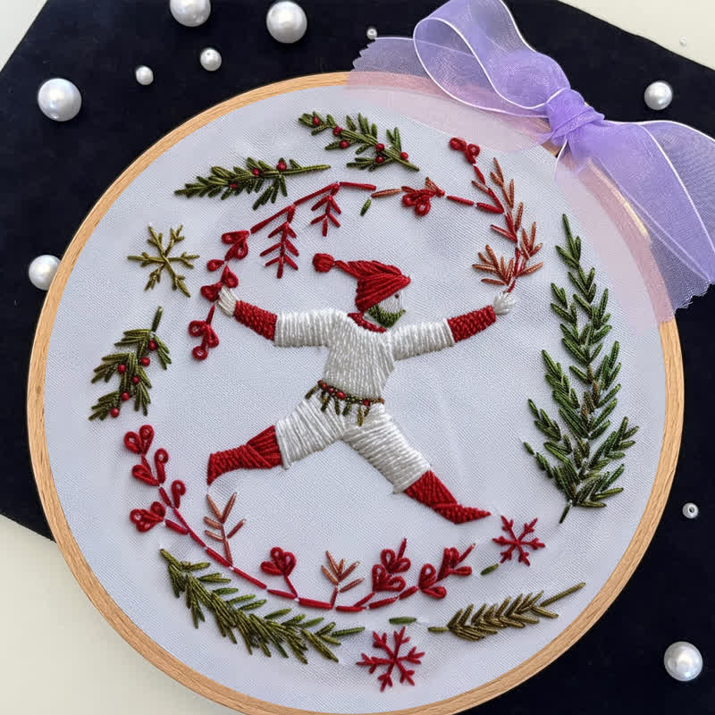 Rubbyoo Embroidery Kit - Christmas Carol  | Ten Lords A Leaping  - image 6