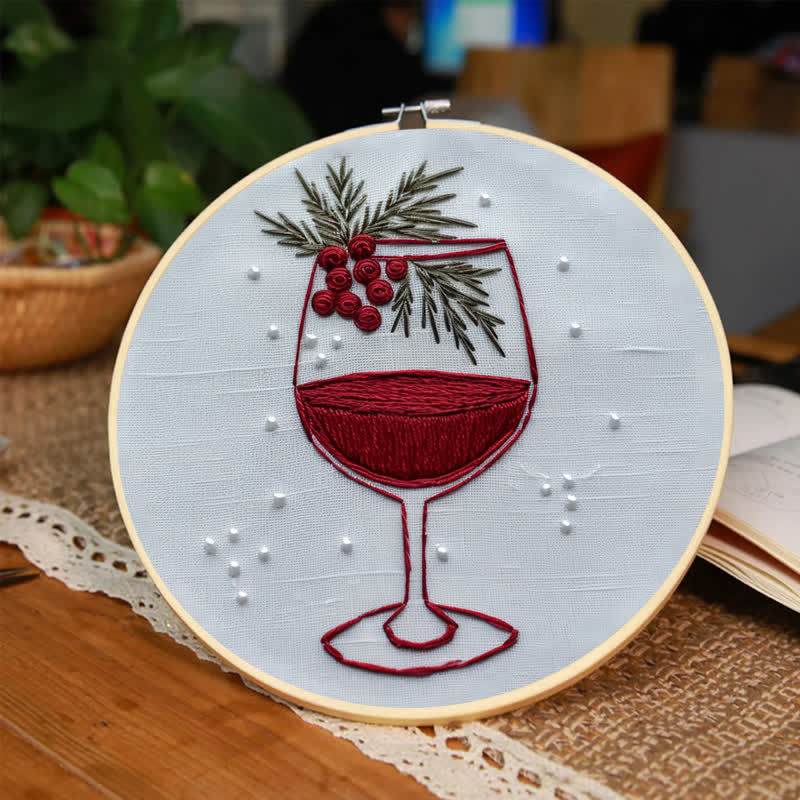 Rubbyoo Embroidery Kit - Christmas Eve wine - image 2