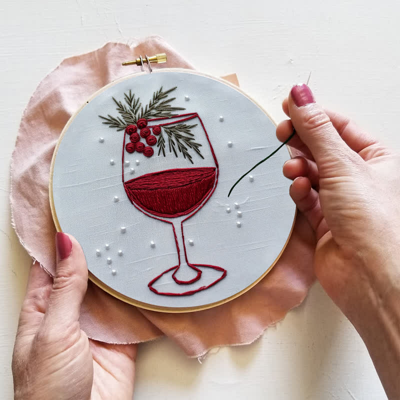 Rubbyoo Embroidery Kit - Christmas Eve wine - image 3