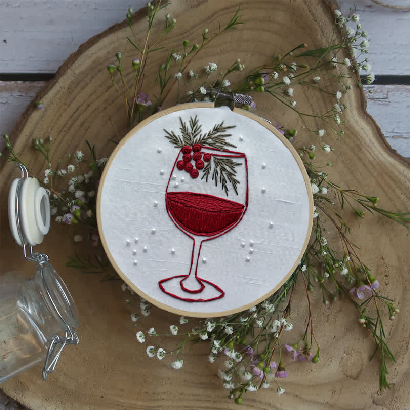 Rubbyoo Embroidery Kit - Christmas Eve wine - image 4