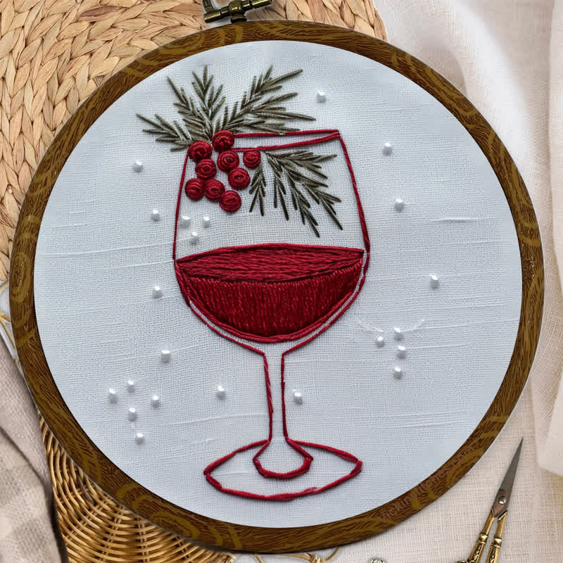 Rubbyoo Embroidery Kit - Christmas Eve wine - image 6