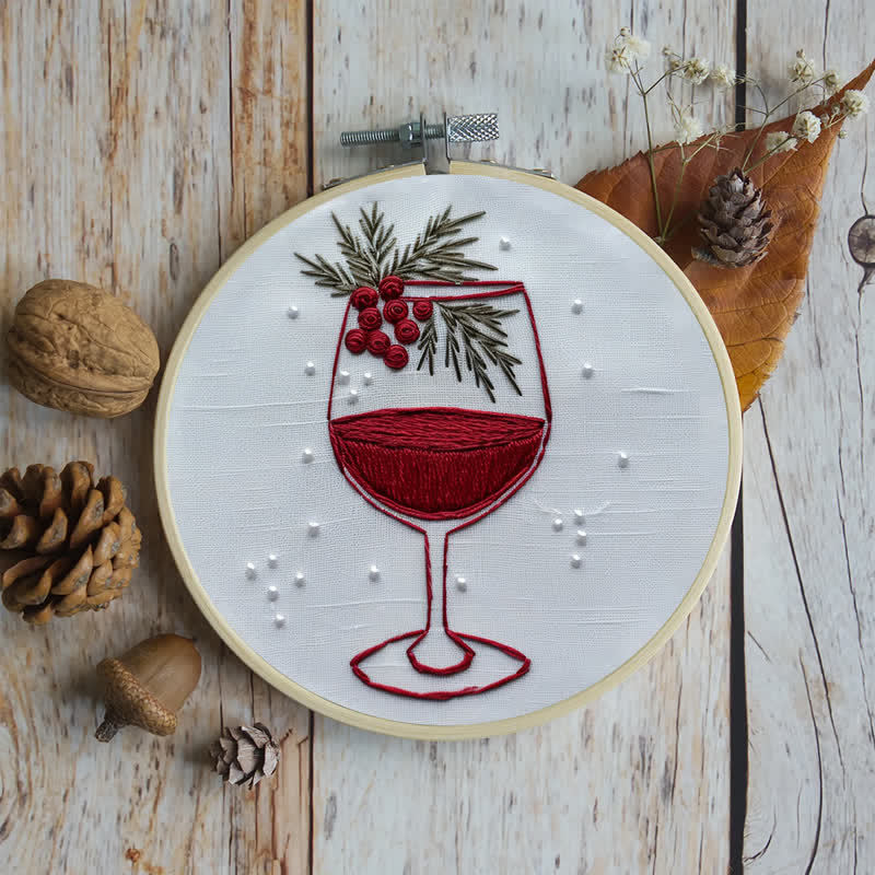 Rubbyoo Embroidery Kit - Christmas Eve wine - image 7
