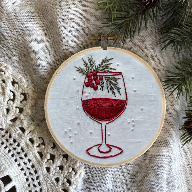 Rubbyoo Embroidery Kit - Christmas Eve wine - image 8