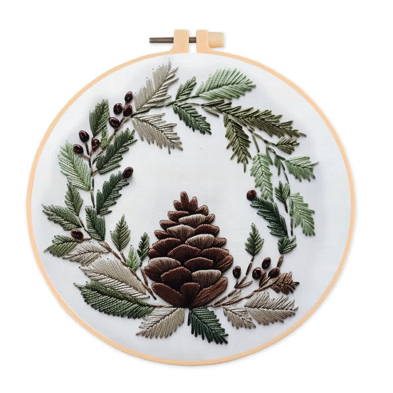 Rubbyoo Embroidery Kit - Pinecone - 20*20cm - image 0