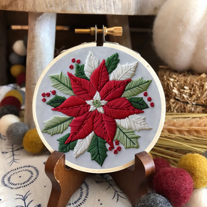 Rubbyoo Embroidery Kit - Christmas Flower - image 1