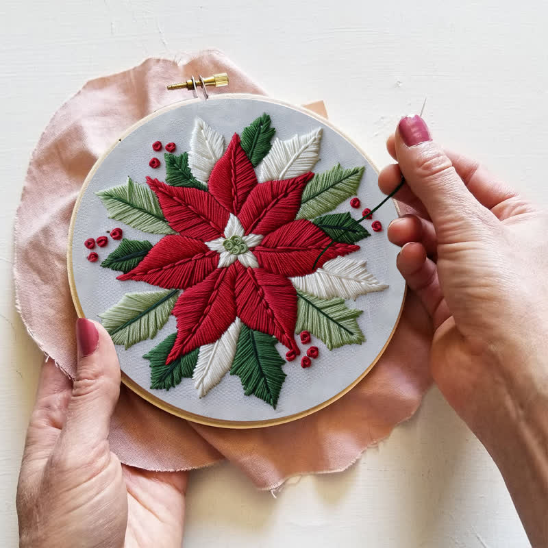 Rubbyoo Embroidery Kit - Christmas Flower - image 2
