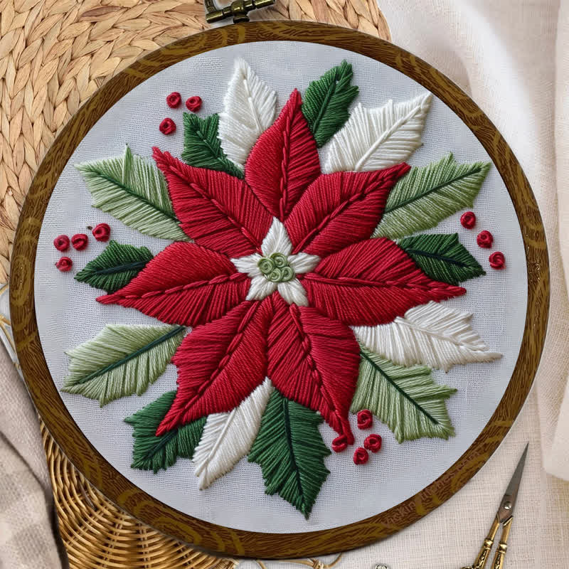 Rubbyoo Embroidery Kit - Christmas Flower - image 8
