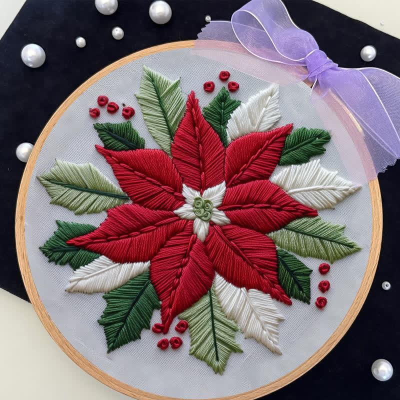 Rubbyoo Embroidery Kit - Christmas Flower - image 6