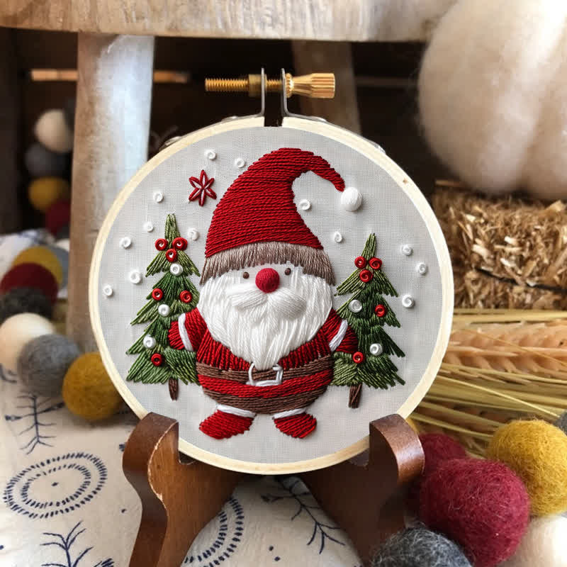 Rubbyoo Embroidery Kit - Christmas Gnome on holiday - image 1