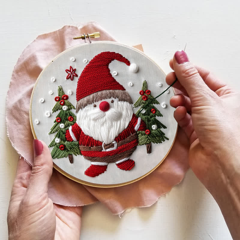 Rubbyoo Embroidery Kit - Christmas Gnome on holiday - image 3