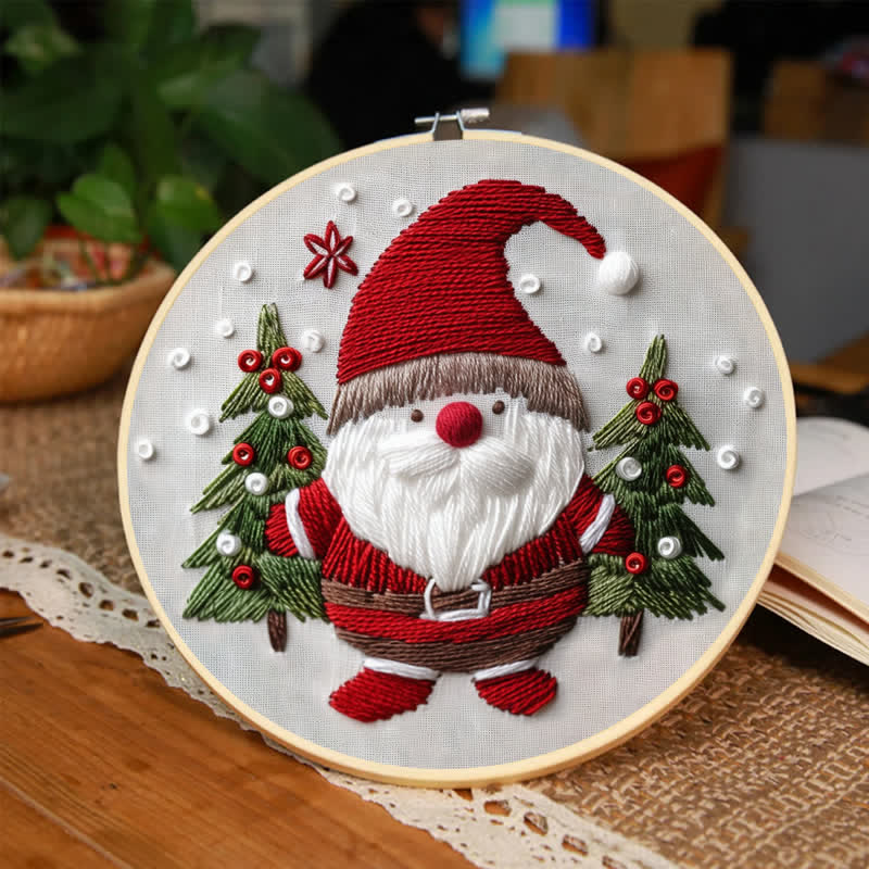 Rubbyoo Embroidery Kit - Christmas Gnome on holiday - image 2