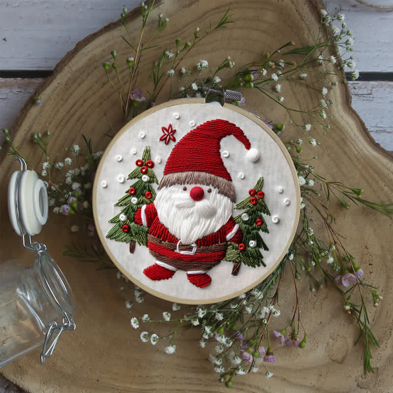 Rubbyoo Embroidery Kit - Christmas Gnome on holiday - image 4