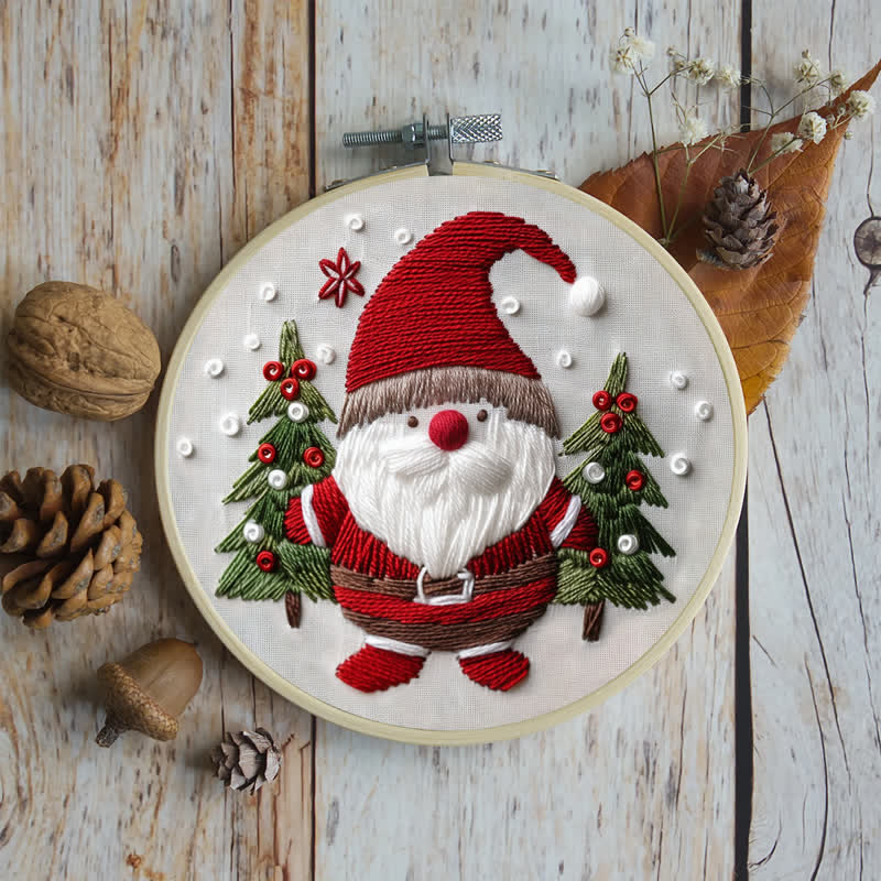 Rubbyoo Embroidery Kit - Christmas Gnome on holiday - image 5