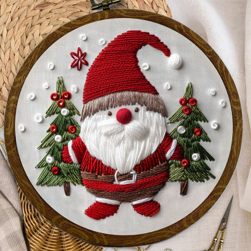 Rubbyoo Embroidery Kit - Christmas Gnome on holiday - image 6