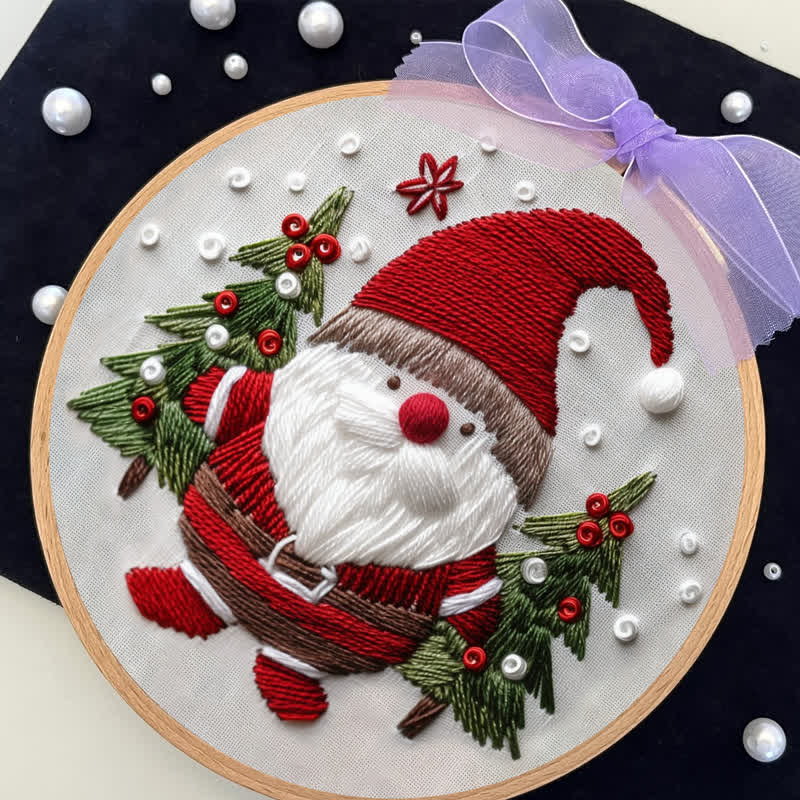 Rubbyoo Embroidery Kit - Christmas Gnome on holiday - image 7