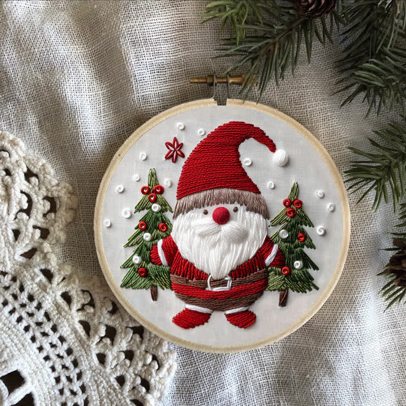 Rubbyoo Embroidery Kit - Christmas Gnome on holiday - image 8