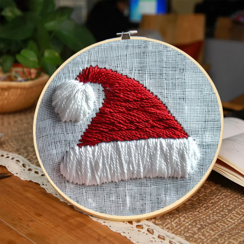 Rubbyoo Embroidery Kit - Santa Hat Christmas Folk - image 3