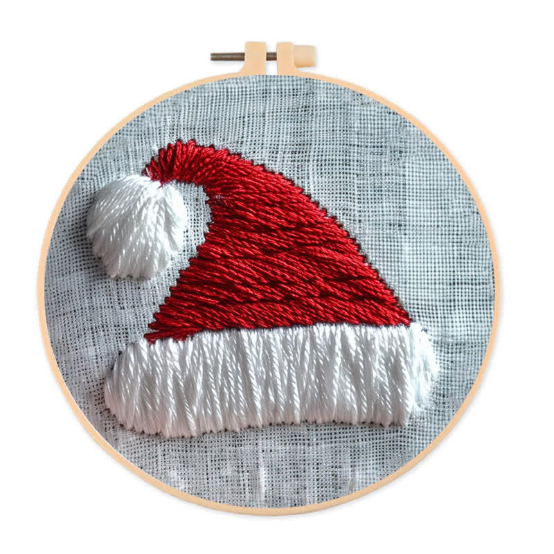 Rubbyoo Embroidery Kit - Santa Hat Christmas Folk - 20*20cm - image 0